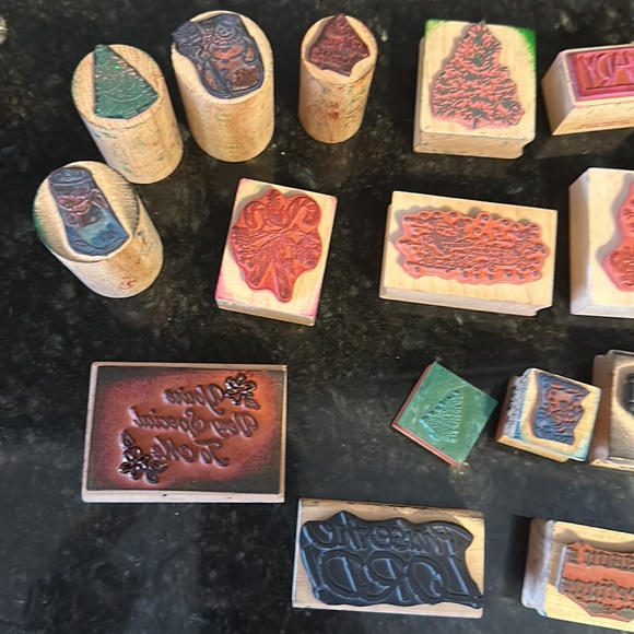 Ink Stamp lot Christmas Garfield Stamps crafting - Picture 6 of 11